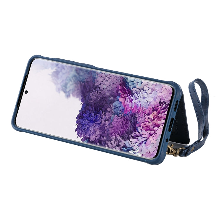 For Galaxy S20 Plus Shockproof Horizontal Flip Protective Case with Holder & Card Slots & Wallet & Photo Frame & Short Lanyard