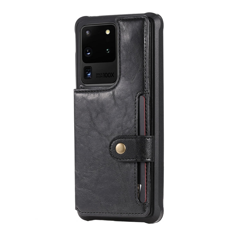 For Galaxy S20 Ultra Shockproof Horizontal Flip Protective Case with Holder & Card Slots & Wallet & Photo Frame & Short Lanyard