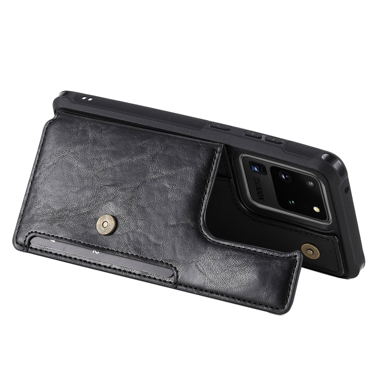 For Galaxy S20 Ultra Shockproof Horizontal Flip Protective Case with Holder & Card Slots & Wallet & Photo Frame & Short Lanyard