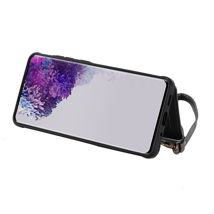 For Galaxy S20 Ultra Shockproof Horizontal Flip Protective Case with Holder & Card Slots & Wallet & Photo Frame & Short Lanyard