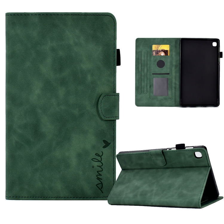 For Samsung Galaxy Tab A7 10.4 2020 T500 Embossed Smile Flip Tablet Leather Case