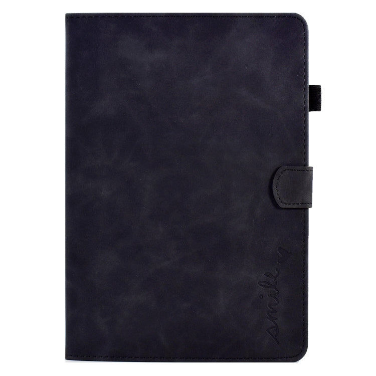 For Lenovo Tab M10 Embossed Smile Flip Tablet Leather Case