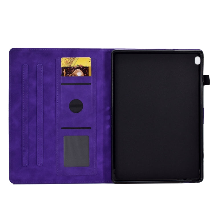 For Lenovo Tab M10 Embossed Smile Flip Tablet Leather Case
