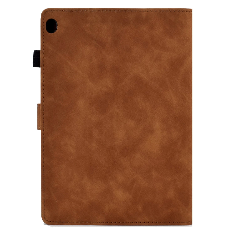 For Lenovo Tab M10 Embossed Smile Flip Tablet Leather Case