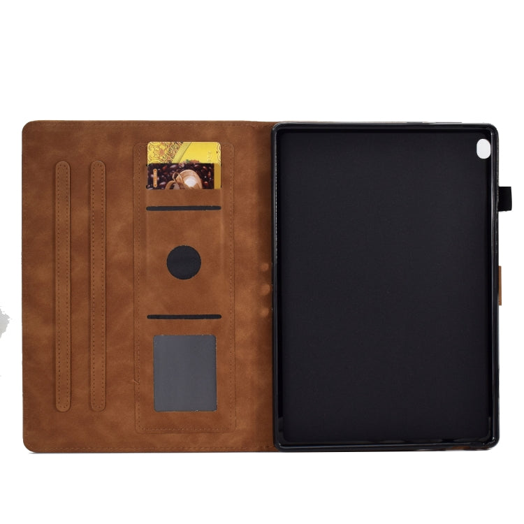 For Lenovo Tab M10 Embossed Smile Flip Tablet Leather Case