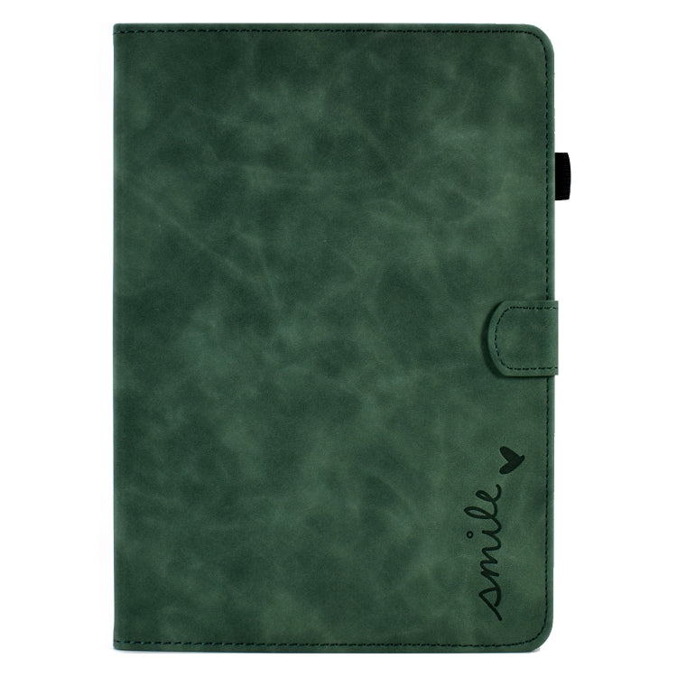For Lenovo Tab M10 Embossed Smile Flip Tablet Leather Case