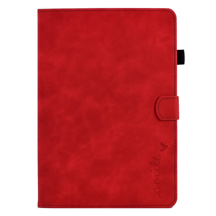 For Lenovo Tab M10 Embossed Smile Flip Tablet Leather Case