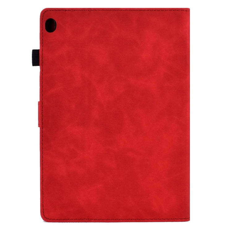 For Lenovo Tab M10 Embossed Smile Flip Tablet Leather Case
