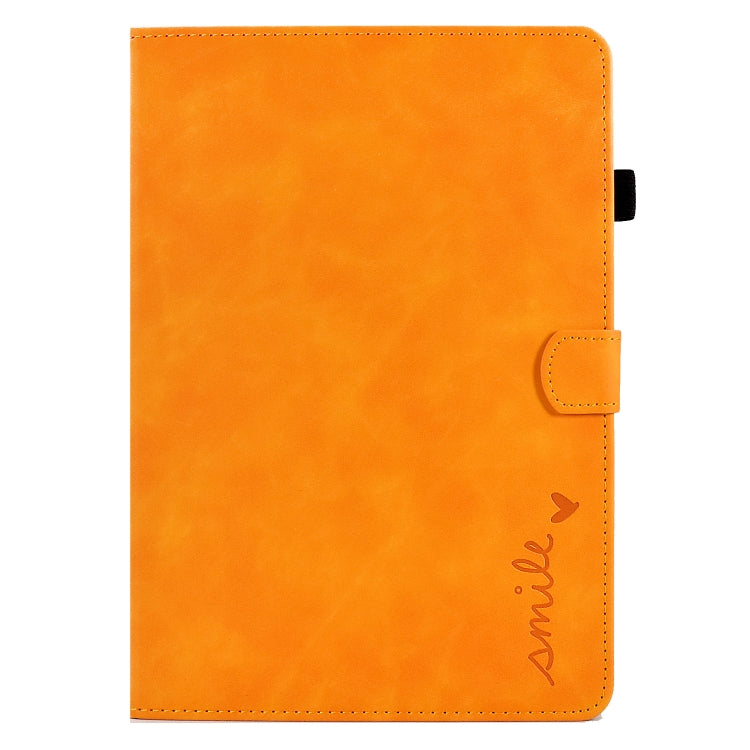 For Lenovo Tab M10 Embossed Smile Flip Tablet Leather Case