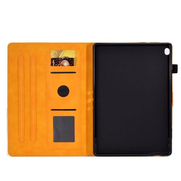 For Lenovo Tab M10 Embossed Smile Flip Tablet Leather Case