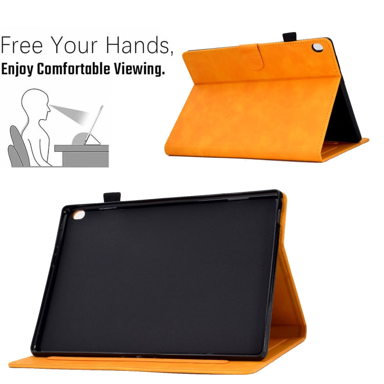 For Lenovo Tab M10 Embossed Smile Flip Tablet Leather Case