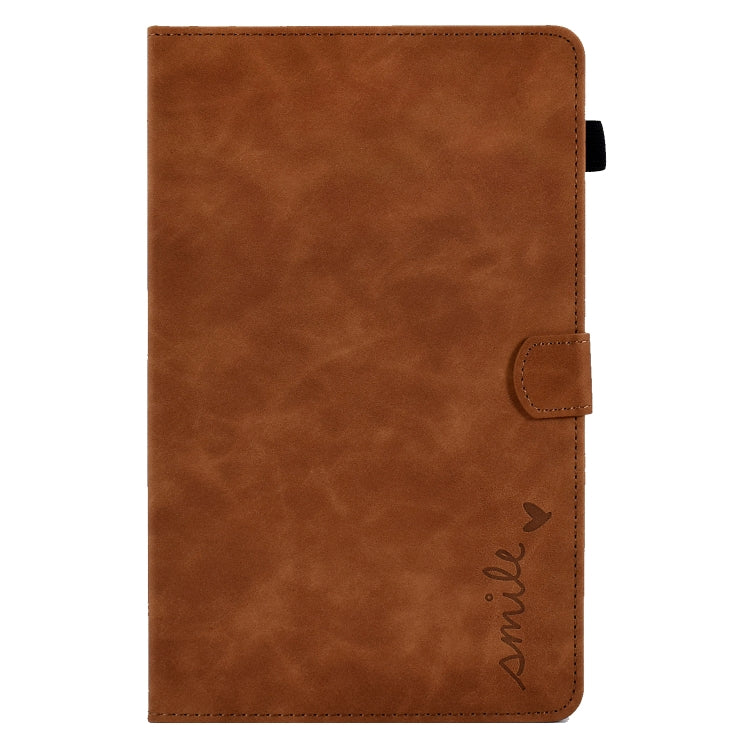 For Lenovo Tab M10 HD Gen 2 Embossed Smile Flip Tablet Leather Case