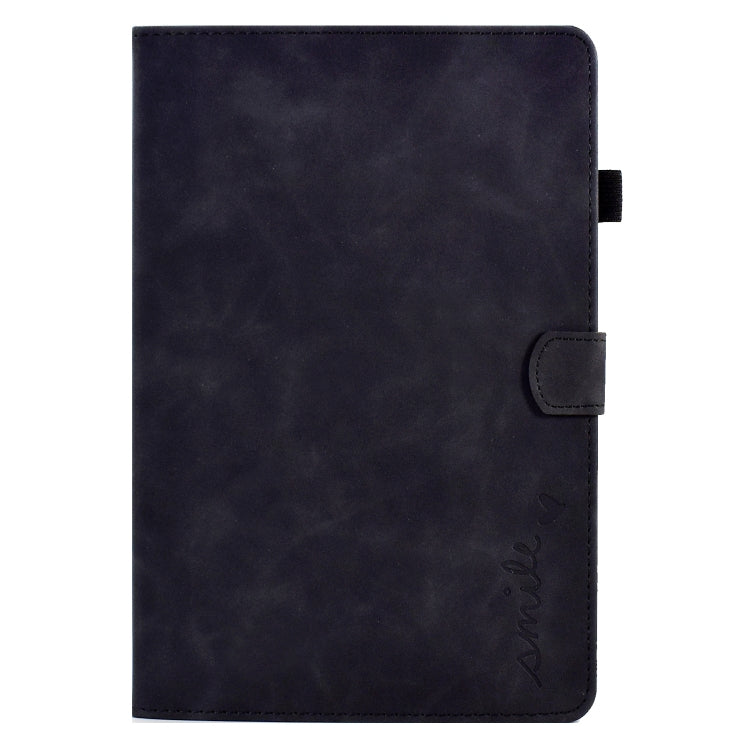 For Lenovo M10 Plus Embossed Smile Flip Tablet Leather Case