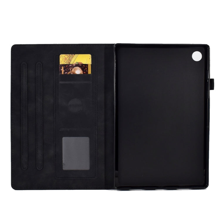 For Lenovo M10 Plus Embossed Smile Flip Tablet Leather Case