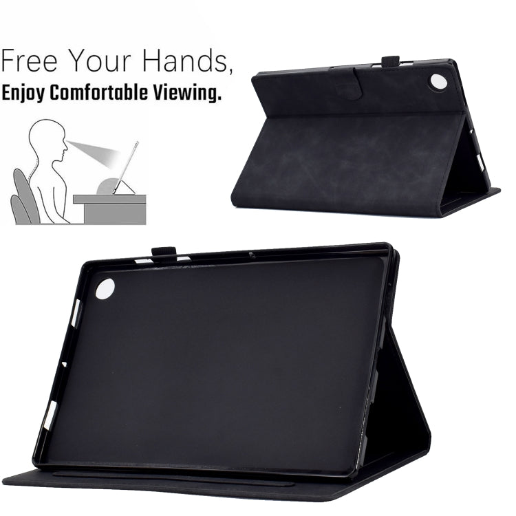 For Lenovo M10 Plus Embossed Smile Flip Tablet Leather Case