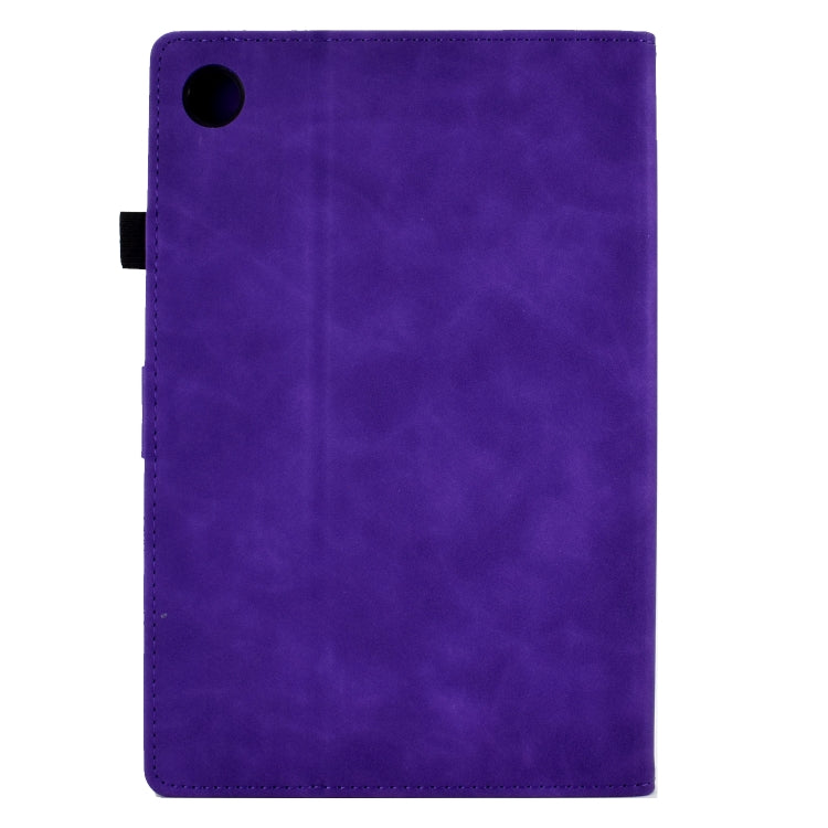 For Lenovo M10 Plus Embossed Smile Flip Tablet Leather Case
