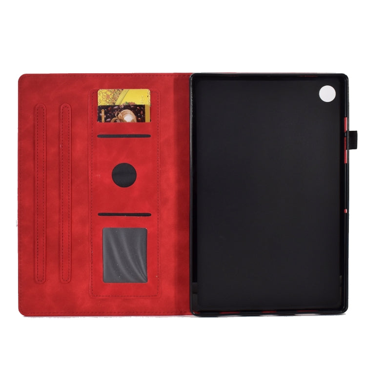 For Lenovo M10 Plus Embossed Smile Flip Tablet Leather Case