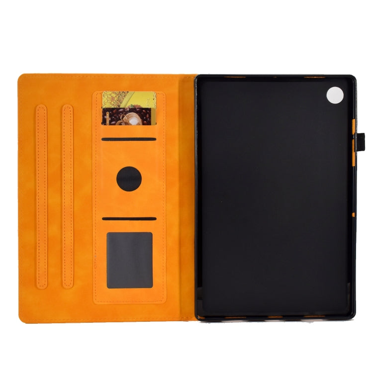 For Lenovo M10 Plus Embossed Smile Flip Tablet Leather Case