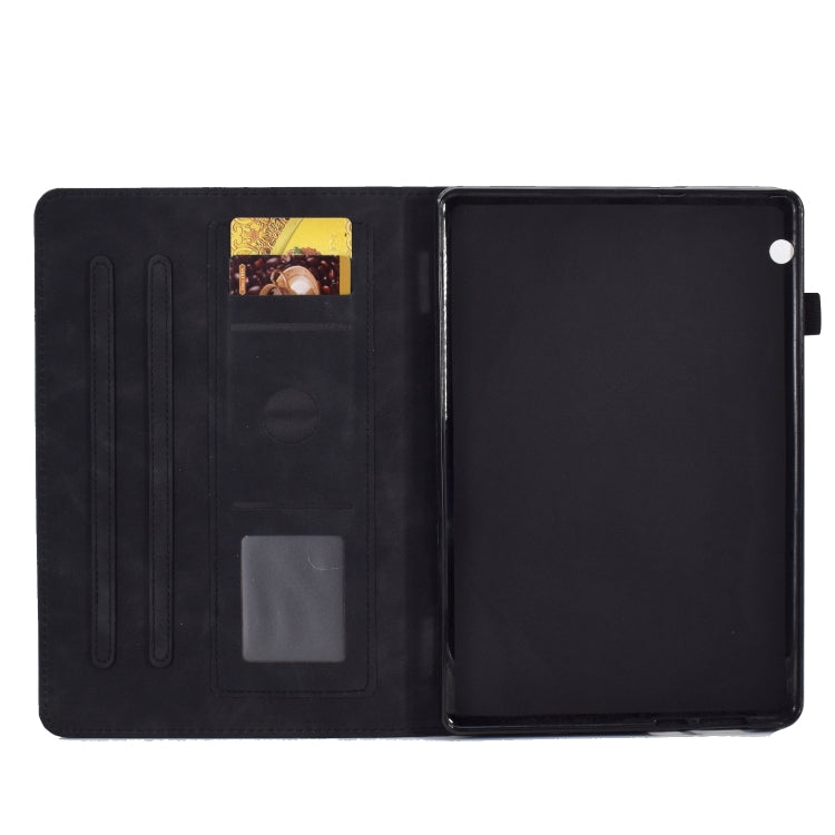 For Huawei MediaPad T5 Embossed Smile Flip Tablet Leather Case