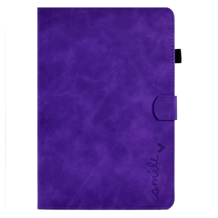 For Huawei MediaPad T5 Embossed Smile Flip Tablet Leather Case