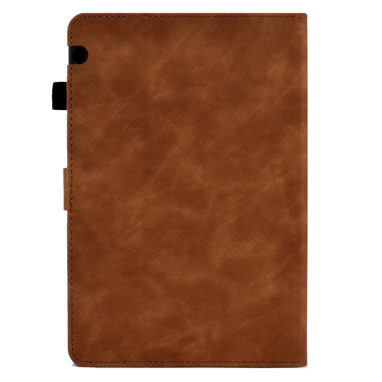 For Huawei MediaPad T5 Embossed Smile Flip Tablet Leather Case