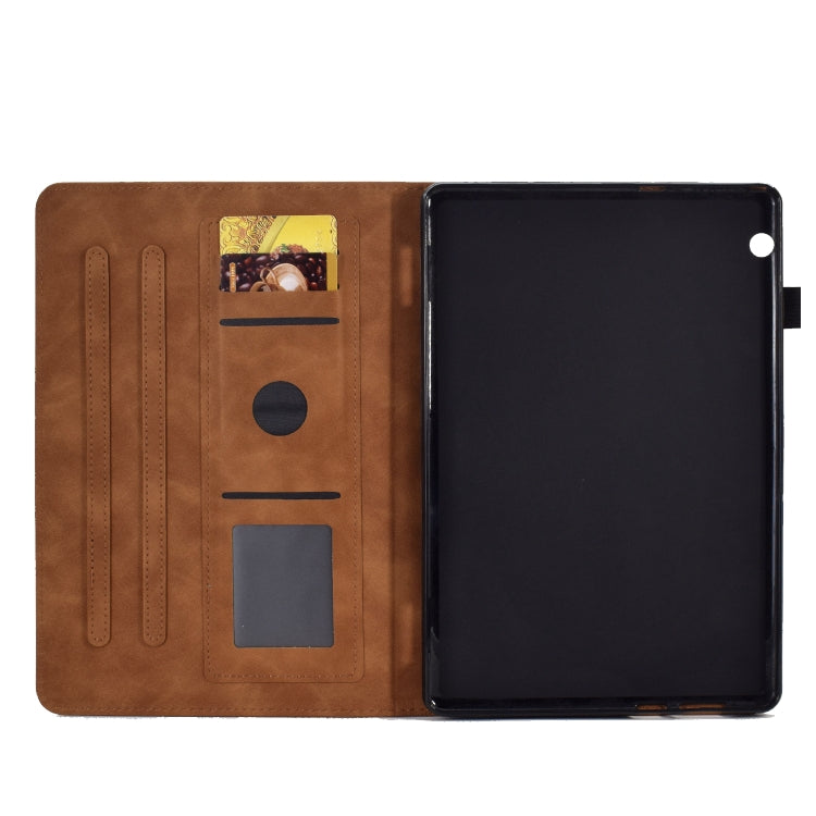 For Huawei MediaPad T5 Embossed Smile Flip Tablet Leather Case