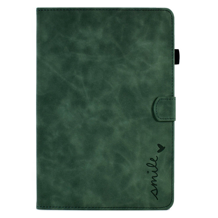 For Huawei MediaPad T5 Embossed Smile Flip Tablet Leather Case