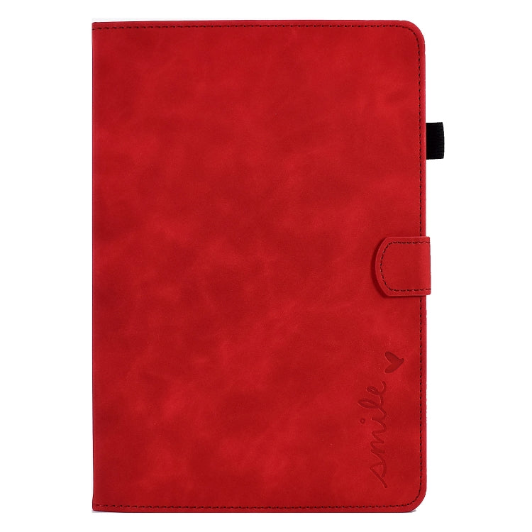 For Huawei MediaPad T5 Embossed Smile Flip Tablet Leather Case