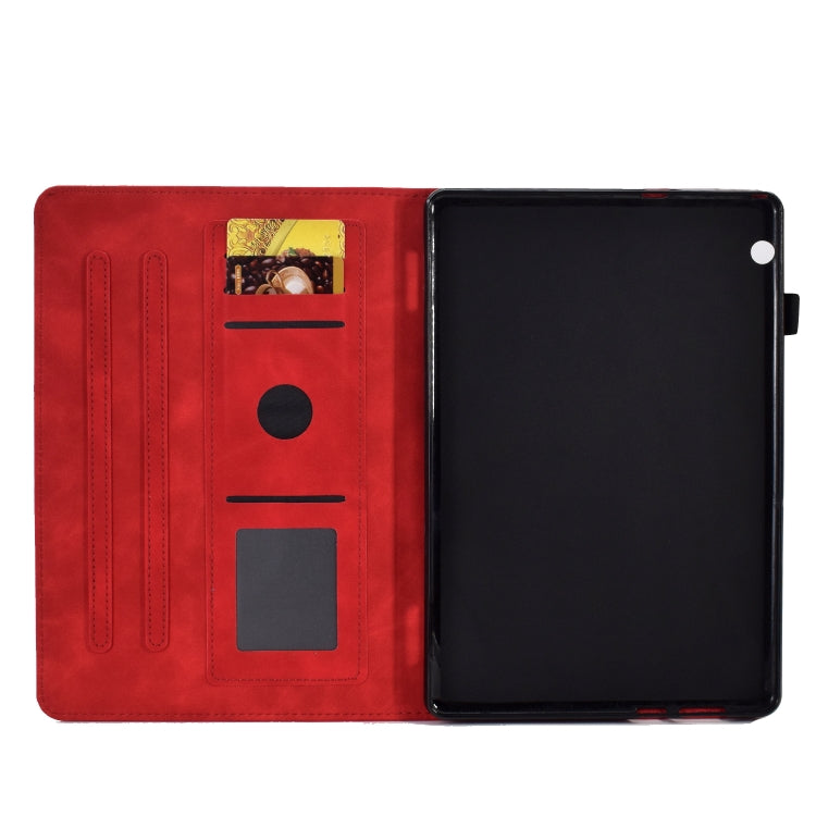 For Huawei MediaPad T5 Embossed Smile Flip Tablet Leather Case