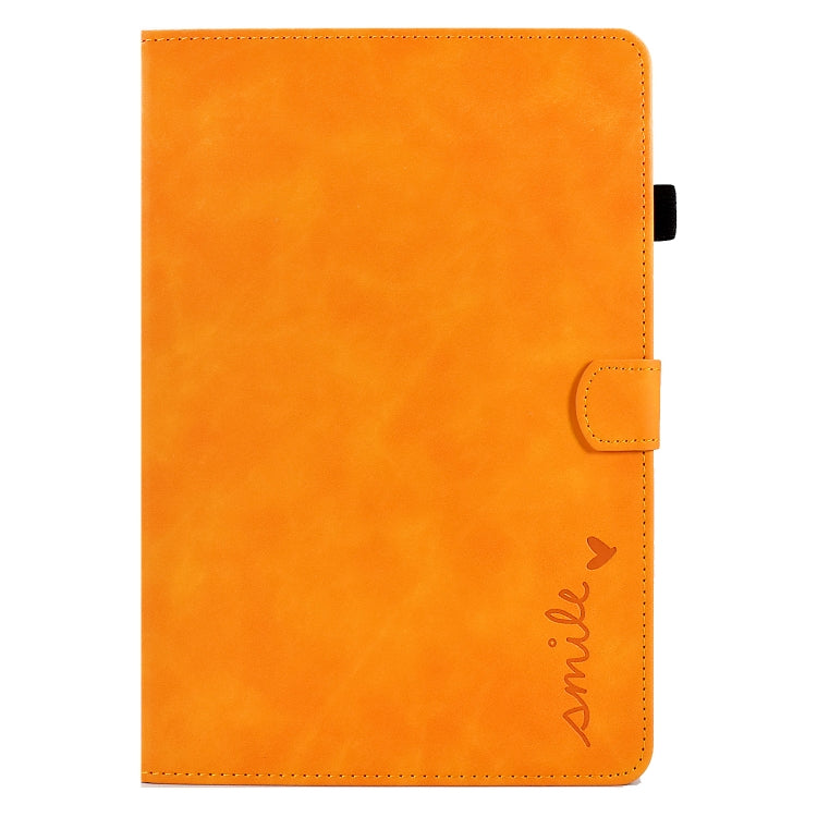 For Huawei MediaPad T5 Embossed Smile Flip Tablet Leather Case
