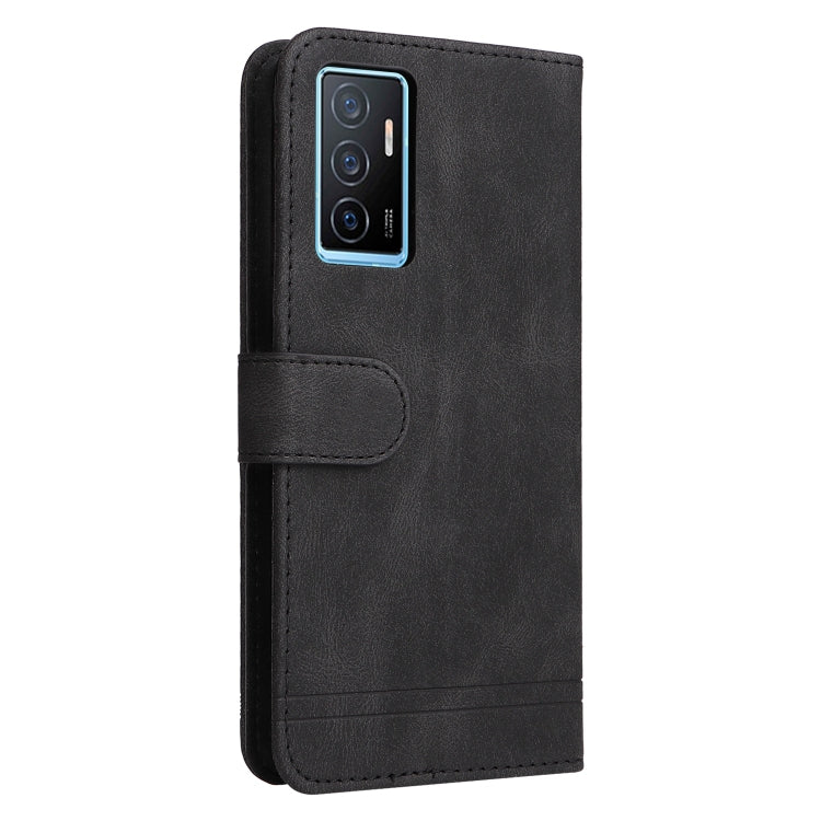 For vivo Y75 4G / S10e Skin Feel Life Tree Metal Button Leather Phone Case