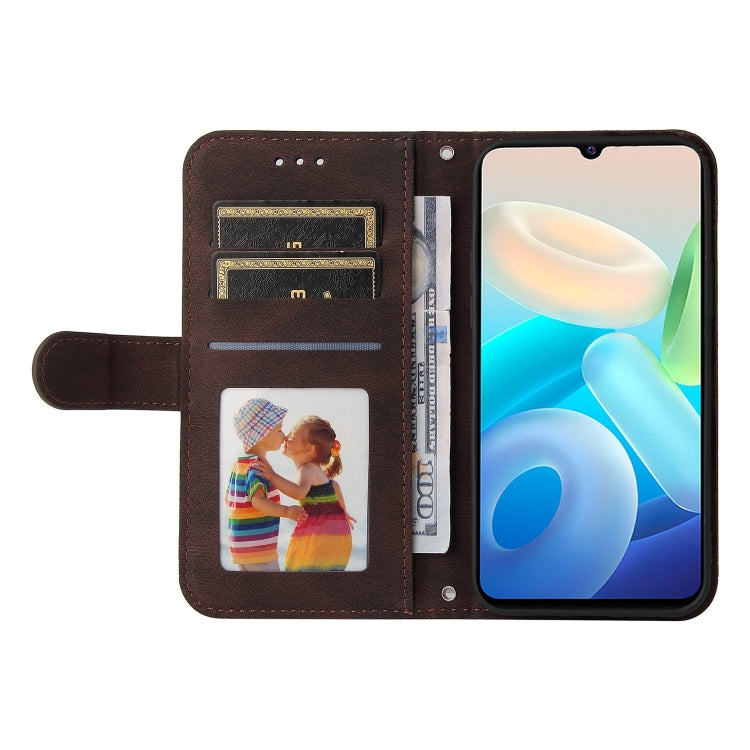 For vivo Y75 4G / S10e Skin Feel Life Tree Metal Button Leather Phone Case