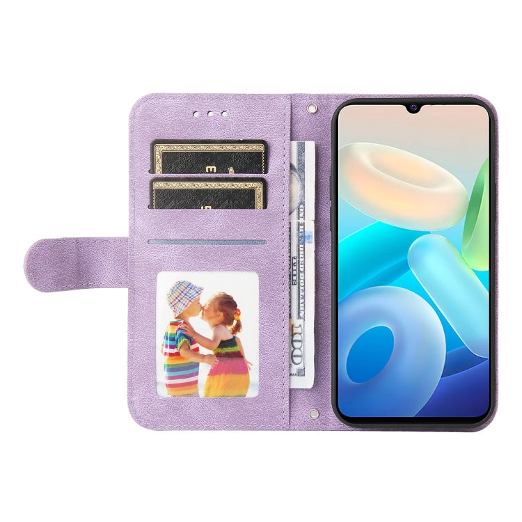 For vivo Y75 4G / S10e Skin Feel Life Tree Metal Button Leather Phone Case