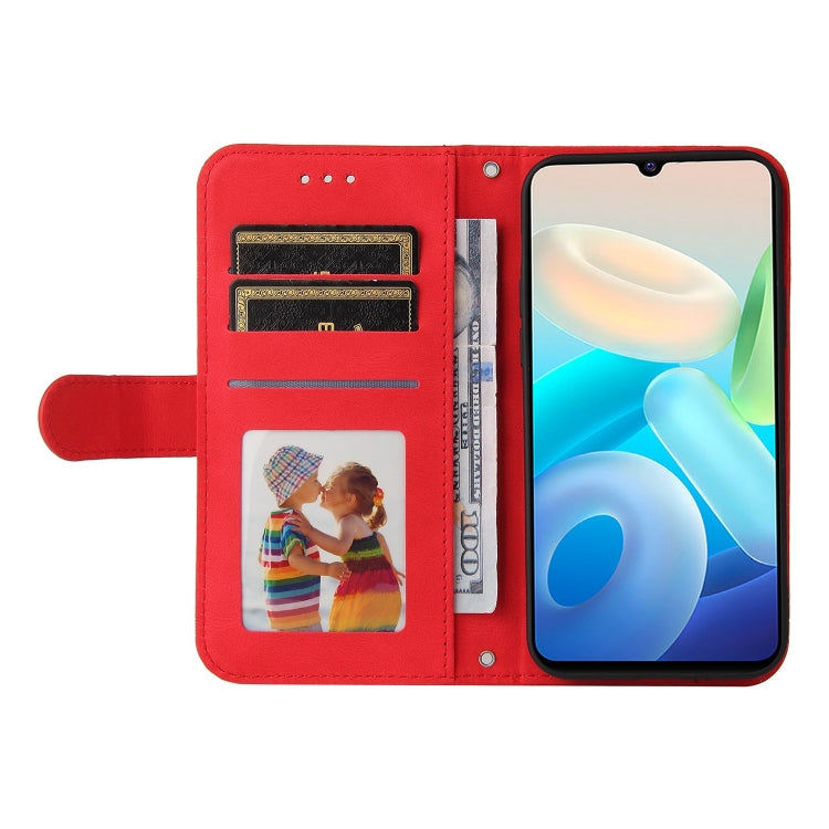 For vivo Y75 4G / S10e Skin Feel Life Tree Metal Button Leather Phone Case