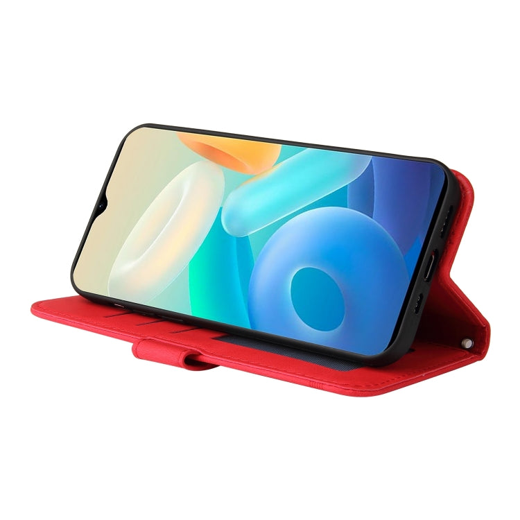 For vivo Y77 5G Skin Feel Life Tree Metal Button Leather Phone Case