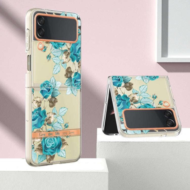 For Samsung Galaxy Z Flip4 Flowers and Plants Series IMD TPU Phone Case