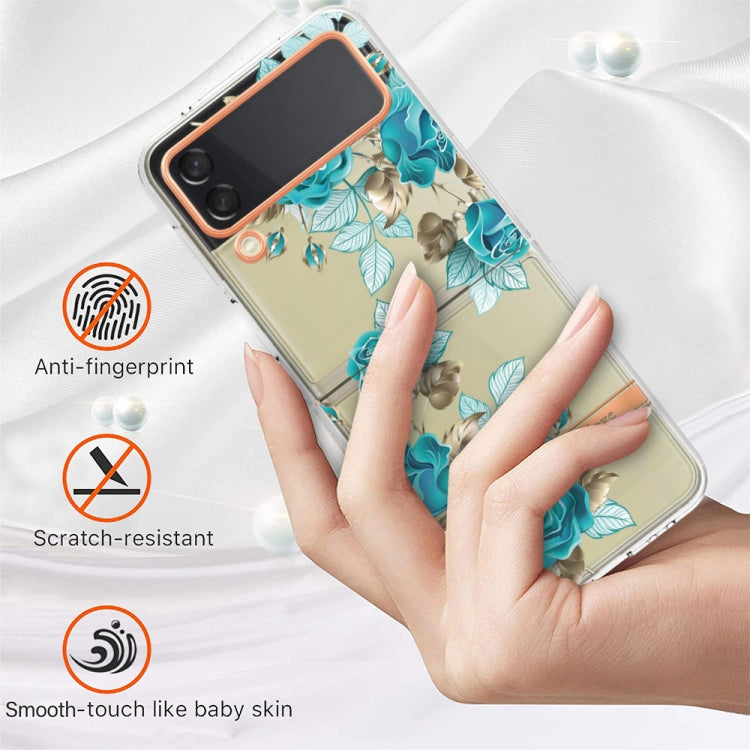 For Samsung Galaxy Z Flip4 Flowers and Plants Series IMD TPU Phone Case