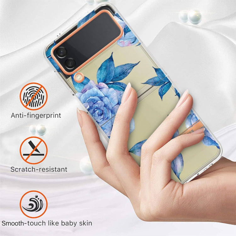 For Samsung Galaxy Z Flip4 Flowers and Plants Series IMD TPU Phone Case