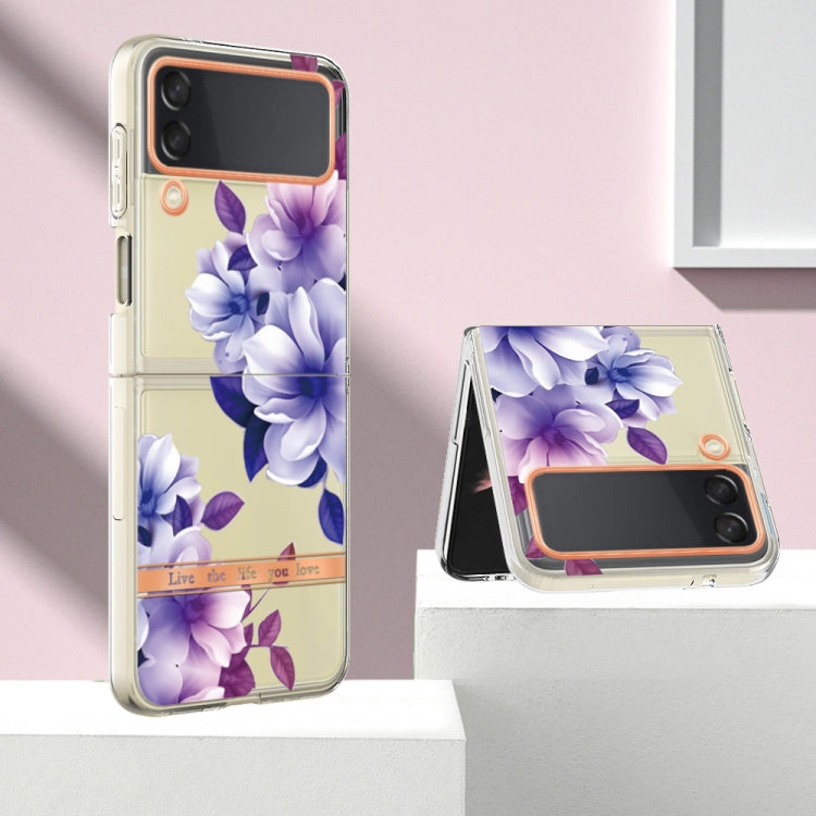 For Samsung Galaxy Z Flip4 Flowers and Plants Series IMD TPU Phone Case