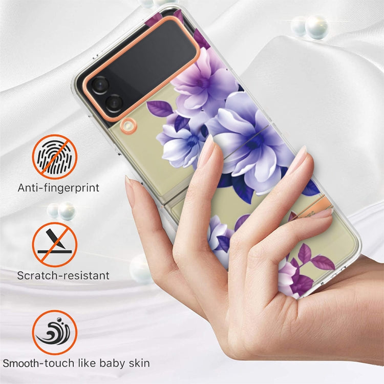 For Samsung Galaxy Z Flip4 Flowers and Plants Series IMD TPU Phone Case