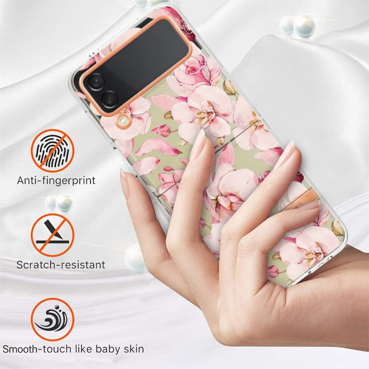 For Samsung Galaxy Z Flip4 Flowers and Plants Series IMD TPU Phone Case