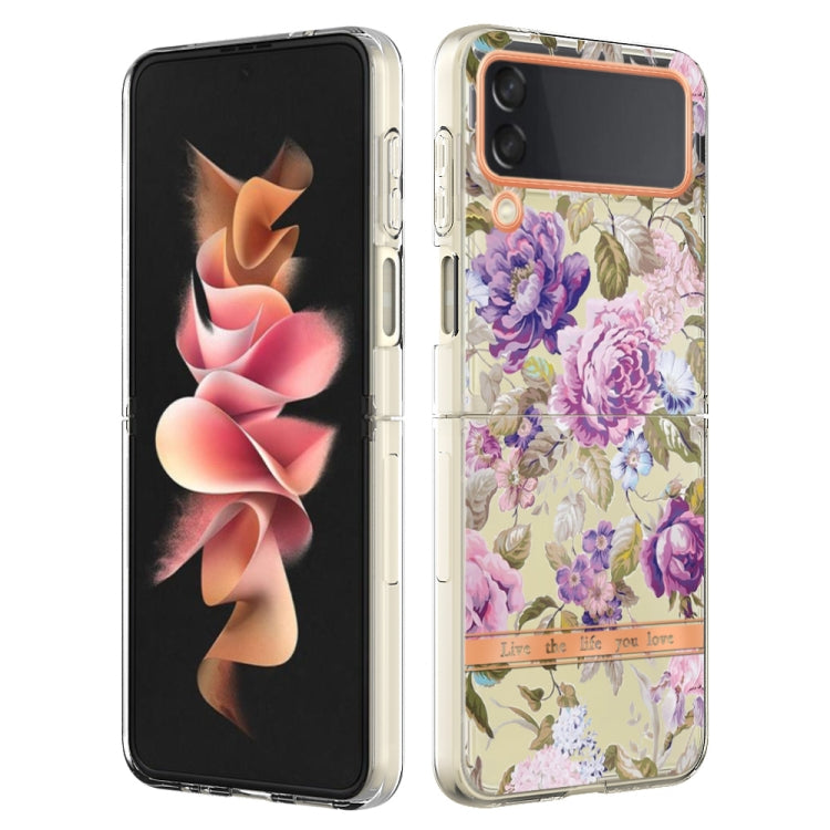 For Samsung Galaxy Z Flip4 Flowers and Plants Series IMD TPU Phone Case
