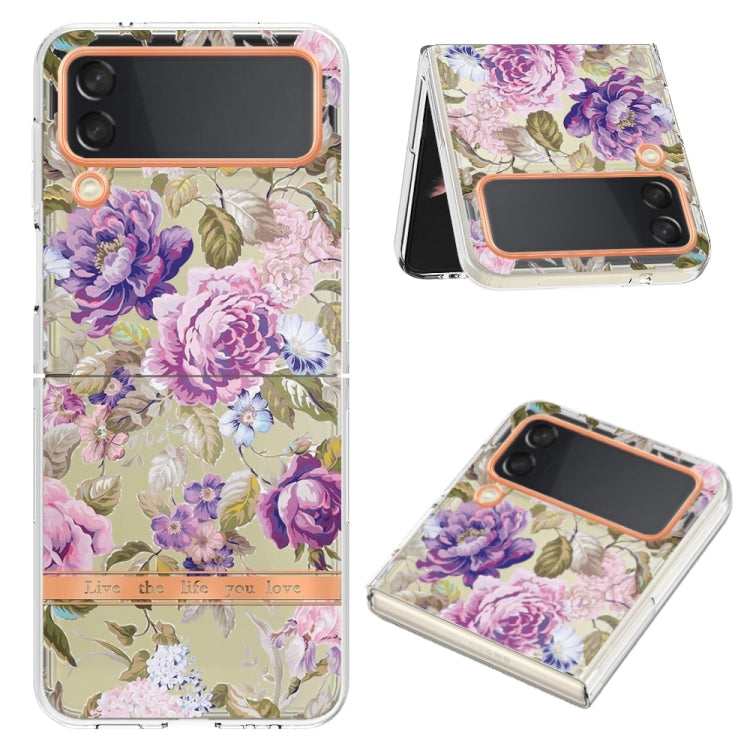 For Samsung Galaxy Z Flip4 Flowers and Plants Series IMD TPU Phone Case