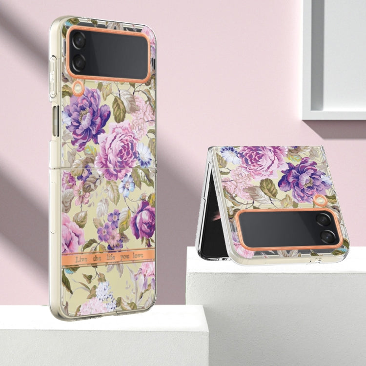 For Samsung Galaxy Z Flip4 Flowers and Plants Series IMD TPU Phone Case