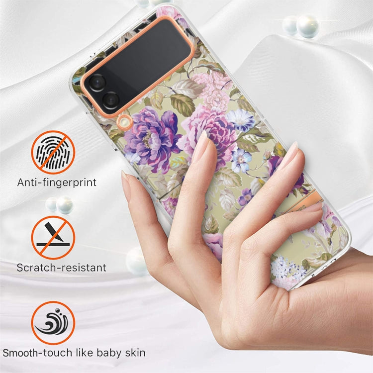 For Samsung Galaxy Z Flip4 Flowers and Plants Series IMD TPU Phone Case