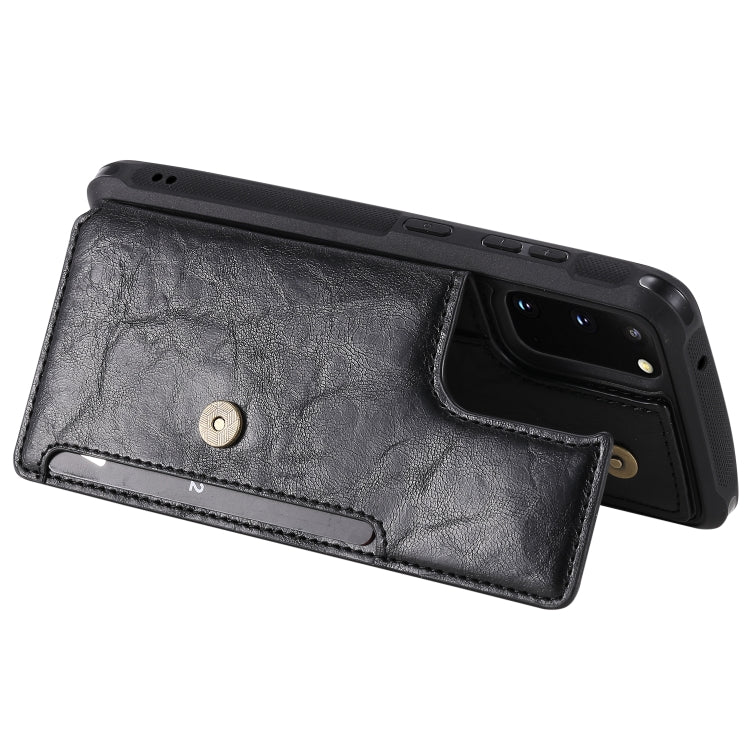 For Galaxy S20 Shockproof Horizontal Flip Protective Case with Holder & Card Slots & Wallet & Photo Frame & Short + Long Lanyard