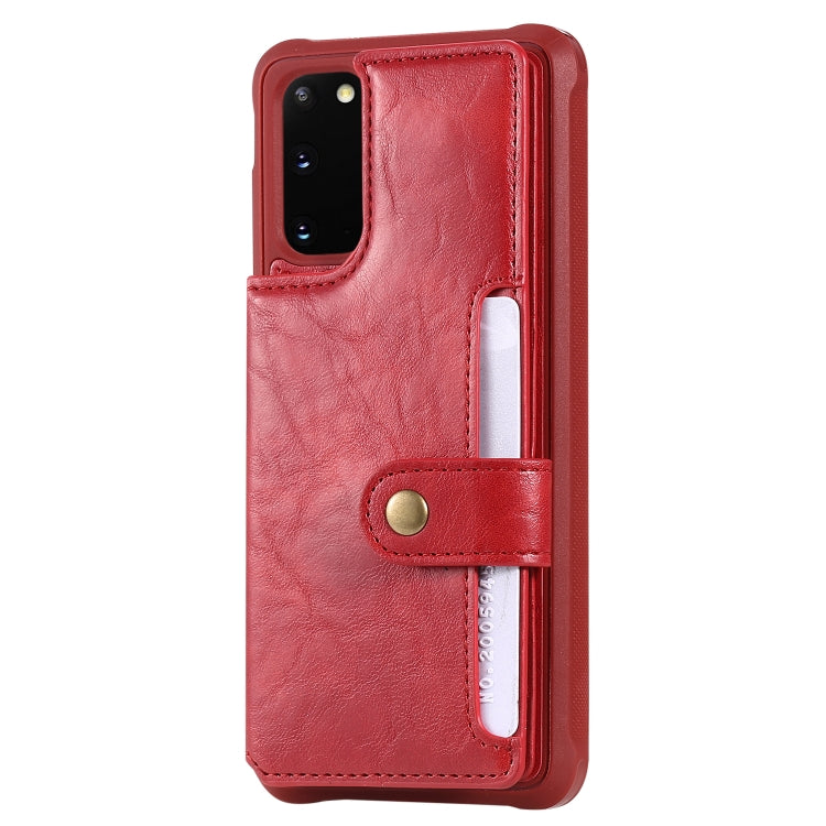 For Galaxy S20 Shockproof Horizontal Flip Protective Case with Holder & Card Slots & Wallet & Photo Frame & Short + Long Lanyard