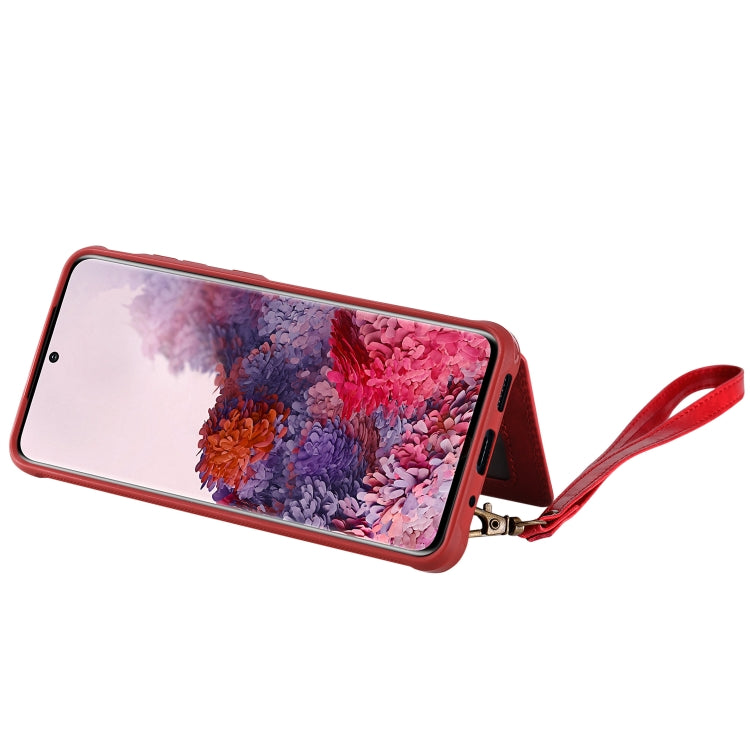 For Galaxy S20 Shockproof Horizontal Flip Protective Case with Holder & Card Slots & Wallet & Photo Frame & Short + Long Lanyard