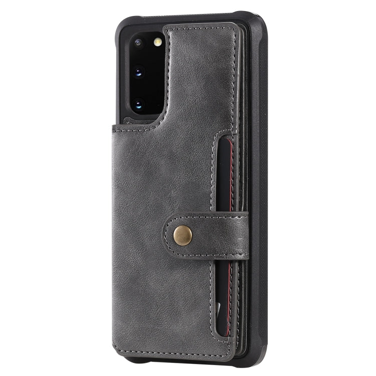 For Galaxy S20 Shockproof Horizontal Flip Protective Case with Holder & Card Slots & Wallet & Photo Frame & Short + Long Lanyard