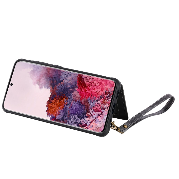 For Galaxy S20 Shockproof Horizontal Flip Protective Case with Holder & Card Slots & Wallet & Photo Frame & Short + Long Lanyard